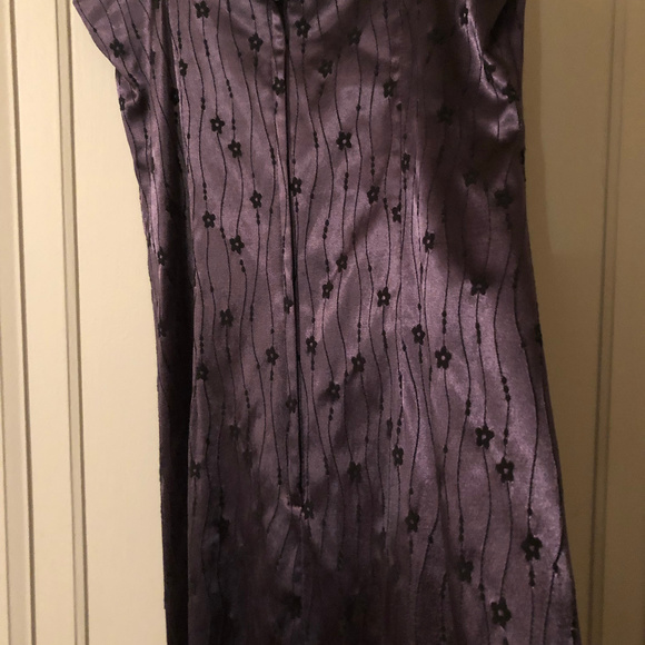 Purple Floral Prom Formal Dress, Size 5 - Picture 5 of 5